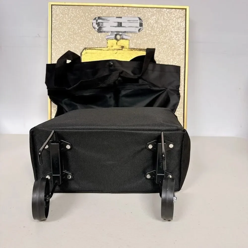 Expandable Foldable Wheeled Oxford Cloth Grocery Shopping Cart